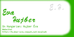 eva hujber business card